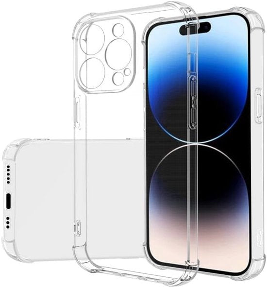 iPhone 15 Plus Hoesjes – Transparante TPU Backcover – Schokbestendig – Camera Beschermer – Gorilla Anti-Shock-Ilumina Benelux