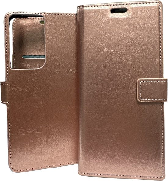 Samsung Galaxy S20 Ultra Hoesjes – Portemonnee Book Case – Pasjeshouder – Magneetsluiting – Roségoud-Ilumina Benelux