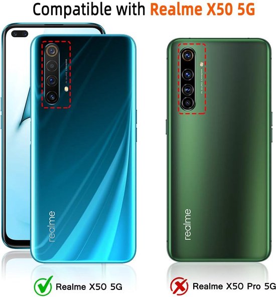 Realme X50 5G Hoesjes – Siliconen Backcover – Schokbestendig – Transparant-Ilumina Benelux