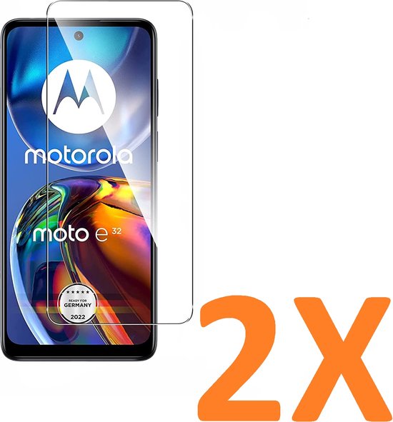 Screenprotector - Geschikt voor Motorola Moto E32 / E32S - 9H Glas (2-Pack)