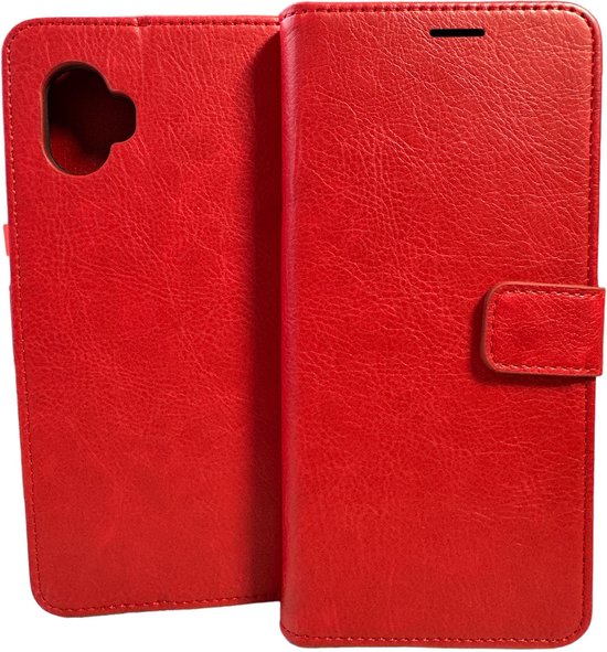 Samsung Galaxy Xcover 6 Pro Hoesjes – Portemonnee Book Case – Pasjeshouder – Magneetsluiting – Rood-Ilumina Benelux