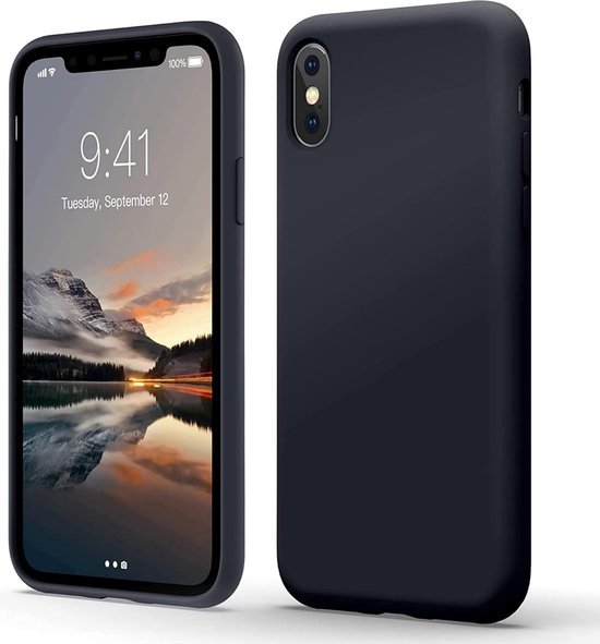 iPhone X / XS Hoesjes – Soft Silicone Backcover – Flexibele TPU Cover – Schokbestendig – Zwart-Ilumina Benelux