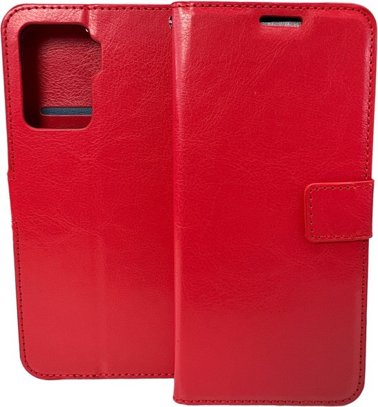 Oppo Reno 5Z / Reno 5 Lite Hoesjes – Portemonnee Book Case – Pasjeshouder – Magneetsluiting – Rood-Ilumina Benelux