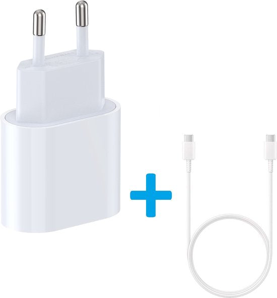 Oplader – Geschikt voor Samsung Galaxy S22/S21/S20/S10/A51/A53/A13/A50/A22/A52/A32/A42 – Snellader 20W – USB-C kabel-Oplader-Ilumina Benelux
