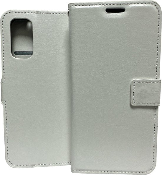 Samsung Galaxy S20 FE 5G Hoesjes – Portemonnee Book Case – Pasjeshouder – Magneetsluiting – Wit-Ilumina Benelux