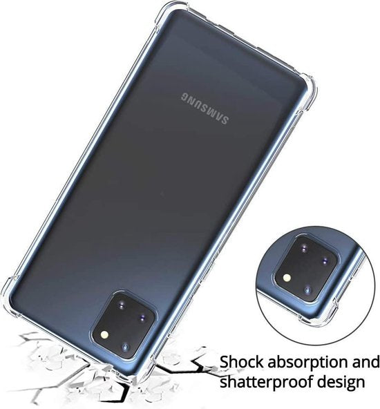 Shock proof Hoesje Geschikt voor: Samsung Galaxy A81 - Anti -Shock Silicone - Transparant