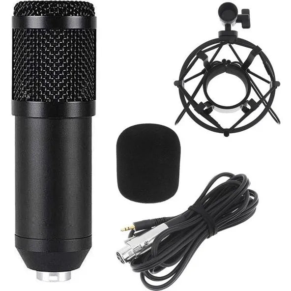 LB Condensator Microfoon Set – Studio Microfoon – XLR naar 3.5mm – Podcast Microfoon – Streaming – Gaming – Zingen – Opnames – Zwart-Ilumina Benelux