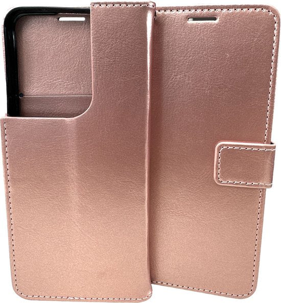 Oppo Reno 8 5G Hoesjes – Portemonnee Book Case – Pasjeshouder – Magneetsluiting – Roségoud-Ilumina Benelux