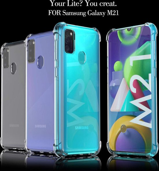 Samsung Galaxy M21 Hoesjes – Siliconen Backcover – Schokbestendig – Anti-Shock – Transparant-Ilumina Benelux