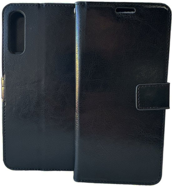 Samsung Galaxy A50/A50s/A30 Hoesjes – Portemonnee Bookcase – Pasjeshouder – Magneetsluiting – Zwart-Ilumina Benelux