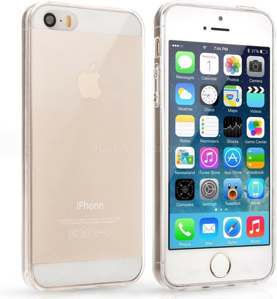 iPhone 5C Hoesjes – Soft TPU Siliconen Backcover – Transparant – Inclusief 3x Screenprotector – Anti-kras-Ilumina Benelux