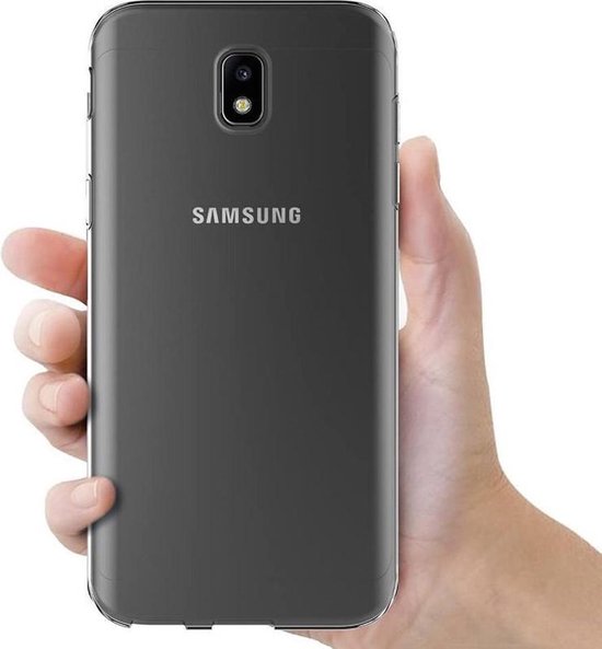 Samsung Galaxy J3 2017 Hoesjes – Transparante TPU Siliconen Backcover – Soft Case – Inclusief 2x Screenprotector-Ilumina Benelux
