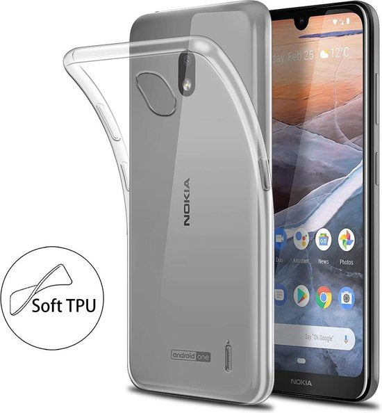 Nokia 2.2 Hoesjes – Transparante Siliconen Backcover + 2x Screenprotector – Gehard Glas – Anti-kras-Ilumina Benelux