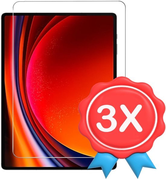 Screenprotector – Geschikt voor Samsung Galaxy Tab S10 FE / S9 / S9 FE – Gehard Glas – Anti-kras – 11 inch – 3x-tabletscreenprotectors-Ilumina Benelux