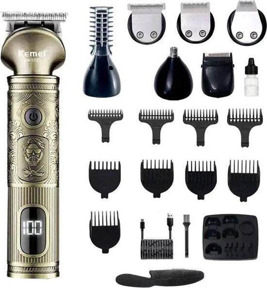 Kemei Tondeuse - KM 1637 - Draadloze Tondeuse - Professionele tondeuse - Haren Millimeteren - Contouren - Haren Scheren - Kapper Tondeuse - Kapper Kwaliteit - Baard Trimmer - Haar Trimmer - Beard and Hair Trimmer