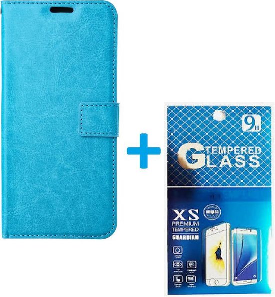 Motorola Edge 20 Lite Hoesjes – Portemonnee Book Case – Pasjeshouder – 2x Screenprotector – Turquoise-Ilumina Benelux