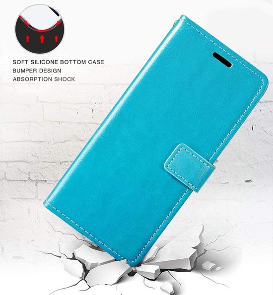 Nokia G10/G20 Hoesjes – Portemonnee Book Case – Pasjeshouder – 2x Screenprotector Gehard Glas – Turquoise-Ilumina Benelux