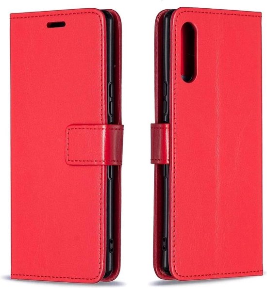 Sony Xperia 5 II Hoesjes – Bookcase Portemonnee Hoes – Magneetsluiting – Rood – Inclusief 2x Screenprotector Gehard Glas-Ilumina Benelux