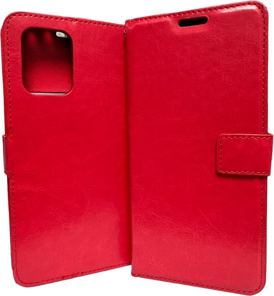 Samsung Galaxy S10 Lite Hoesjes – Portemonnee Book Case – Pasjeshouder – Magneetsluiting – Rood-Ilumina Benelux