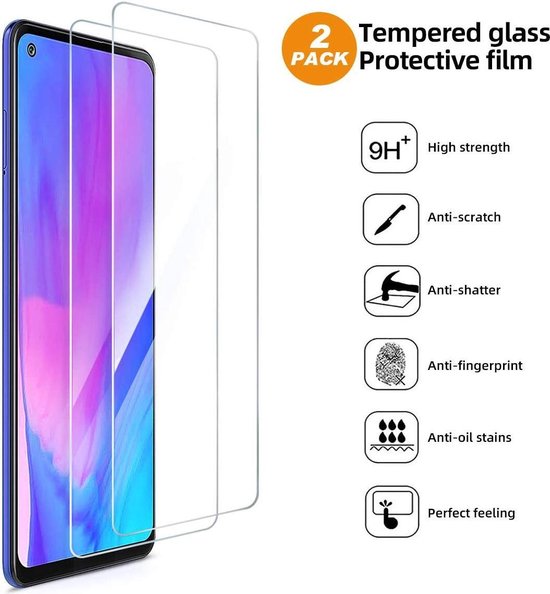 Silicone hoesje Transparant met 2 Pack Screenprotector Glas Geschikt voor: Samsung Galaxy M51