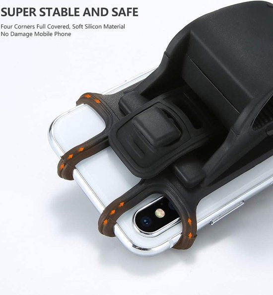 Telefoonhouder fiets – Universele stuurhouder MTB & motor – 360° draaibaar – Voor 4-6 inch smartphones – Zwart-Ilumina Benelux