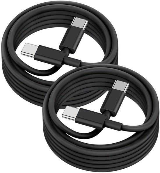 USB-C Oplaadkabel – USB-C naar USB-C – 2x 1,5 Meter – Snelladen – Geschikt voor iPhone 15/16 & Samsung – Zwart-USB-Kabels-Ilumina Benelux