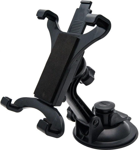 Universele Auto Tablethouder – Voorruit & Dashboard Beugel – 360° Draaibaar – Geschikt voor iPad, Samsung, Huawei, Lenovo – 7 t/m 11 Inch – Raam - Zuignap Montagesysteem – Zwart