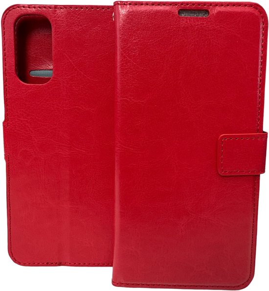 Oppo Reno 4 Pro 5G Hoesjes – Portemonnee Book Case – Pasjeshouder – Magneetsluiting – Rood-Ilumina Benelux