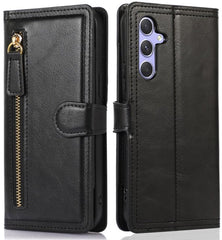 Samsung Galaxy S25 FE Hoesjes – Flipcover Portemonnee – Magneetsluiting – 5 Pasjeshouder – Zwart