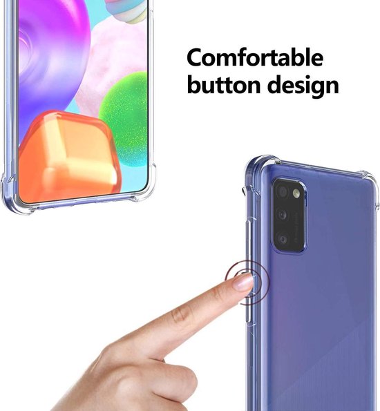Shockproof Flexibele achterkant Silicone hoesje Transparant Geschikt voor: Samsung Galaxy A31
