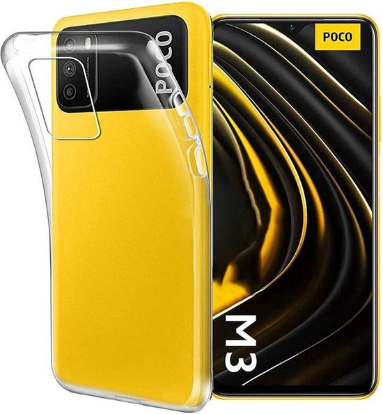 Xiaomi Poco M3 Hoesjes – Transparante TPU Siliconen Backcover – Soft Case – Inclusief 2x Screenprotector-Ilumina Benelux