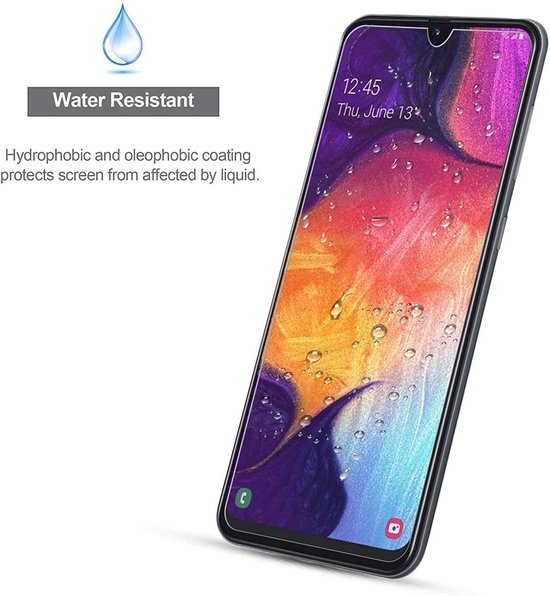 Bookcase hoesje Geschikt voor: Samsung Galaxy A50 / A50s / A30 Portemonnee Wit met 2x Glas Screenprotector