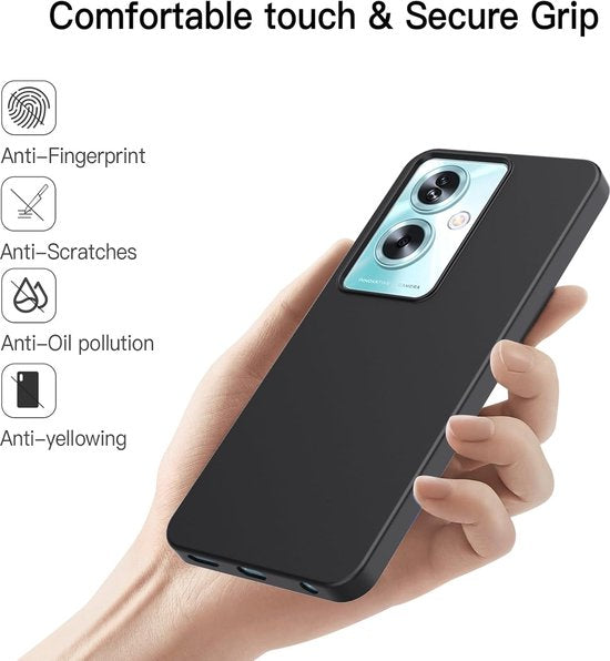 OPPO A79 5G Hoesjes – Siliconen Backcover – Soft TPU – Schokbestendig – Zwart-Ilumina Benelux