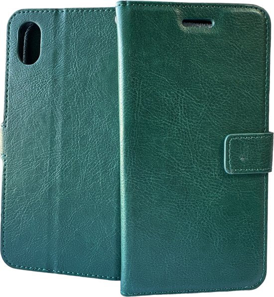 iPhone XR Hoesjes – Portemonnee Book Case – Pasjeshouder – Magneetsluiting – Groen-Ilumina Benelux