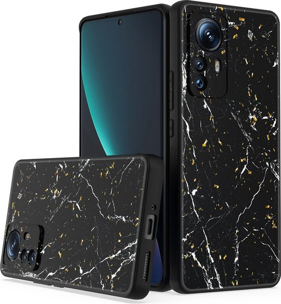 Xiaomi 12 Pro Hoesjes – Siliconen Backcover – Marmer Print-Ilumina Benelux