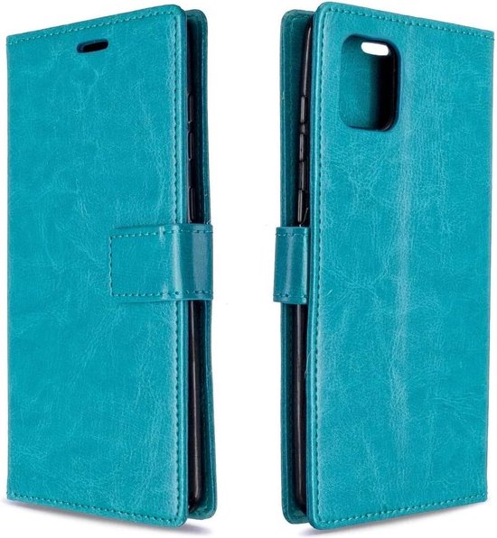 Samsung Galaxy Note 20 Ultra Hoesjes – Portemonnee Bookcase – Magneetsluiting – 2 Pack Screenprotector Gehard Glas – Turquoise