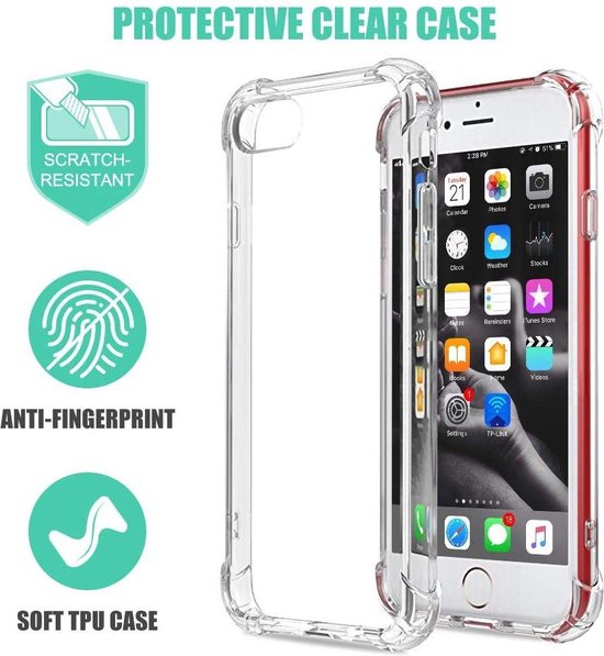 iPhone SE 2020/SE 2022/7/8 Hoesjes – Soft TPU Siliconen Backcover – Schokbestendig – Transparant-Ilumina Benelux