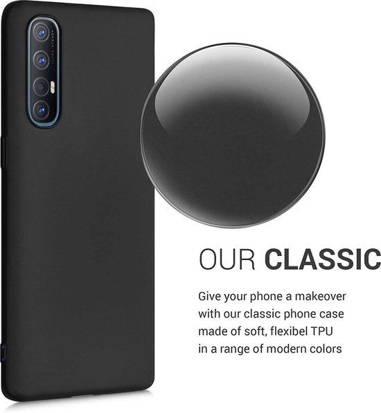 Oppo Find X2 Hoesjes – TPU Siliconen Backcover – Inclusief Screenprotector – Schokbestendig – Zwart-Ilumina Benelux