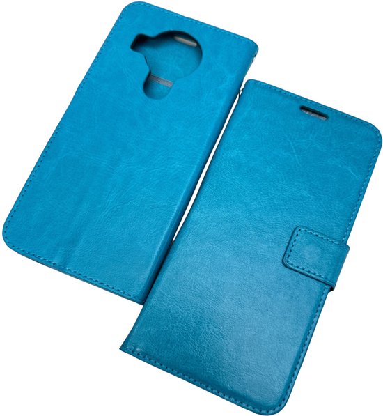 Nokia 3.4 Hoesjes – Portemonnee Book Case – Pasjeshouder – 2x Screenprotector Gehard Glas – Turquoise-Ilumina Benelux