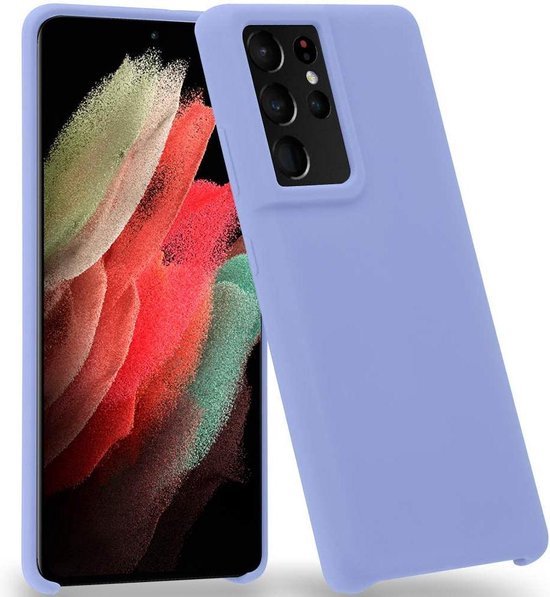 Samsung Galaxy S21 Ultra Hoesjes – Liquid Siliconen Backcover – Soft Touch – Flexibel – Paars-Ilumina Benelux