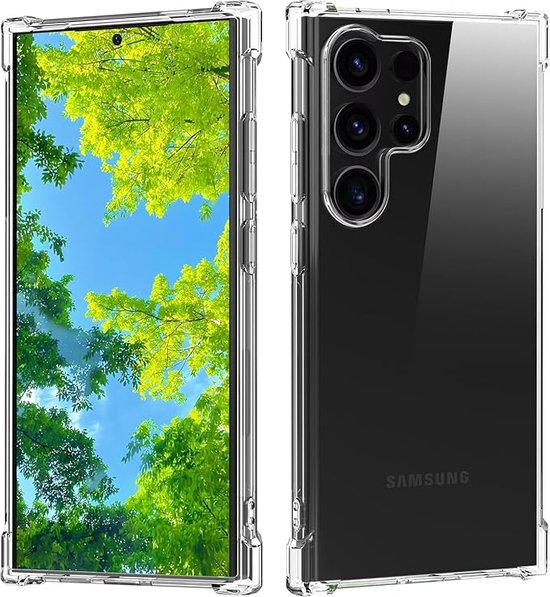 Samsung Galaxy S24 Ultra Hoesjes – Siliconen Backcover – Schokbestendig – Transparant-Ilumina Benelux