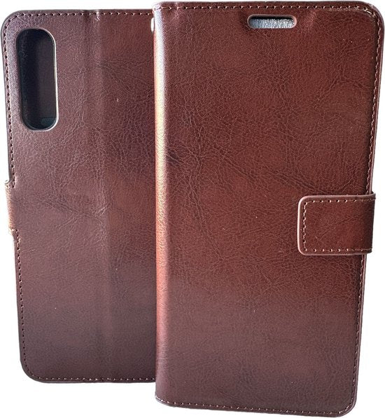 Samsung Galaxy A50 Hoesjes – Portemonnee Book Case – Pasjeshouder – Magneetsluiting – Bruin-Ilumina Benelux