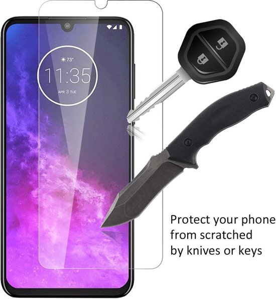 Screenprotector - Geschikt voor Motorola Moto One Zoom - 9H Glas (3-Pack)