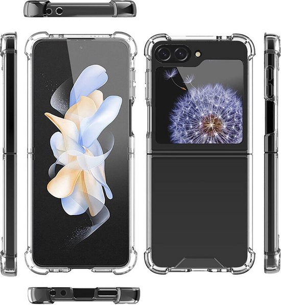 Shockproof Hoesje geschikt voor: Samsung Galaxy Z Flip 6 / Flip 7 FE - Anti Shock Silicone Transparant