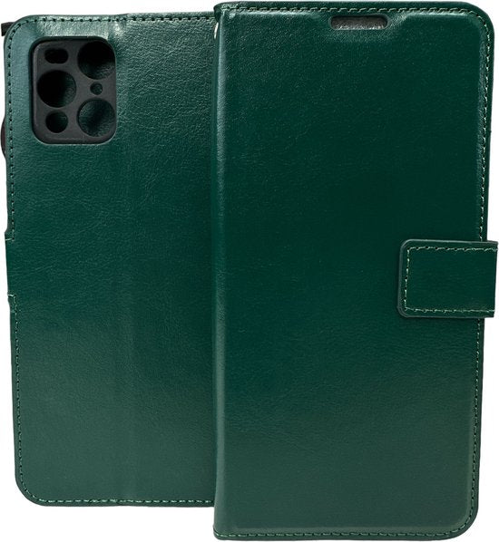 Oppo Find X3 Pro Hoesjes – Portemonnee Book Case – Pasjeshouder – Magneetsluiting – Groen-Ilumina Benelux