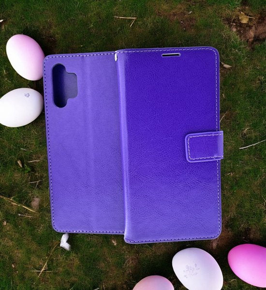 Samsung Galaxy A13 5G Hoesjes – Portemonnee Hoes – Magneetsluiting – Pasjeshouder – Paars-Ilumina Benelux