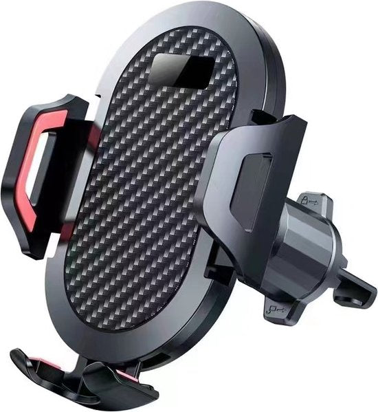 Telefoonhouder auto – 3-in-1 Dashboard/Raam/Ventilatierooster – 360° draaibaar – Zuignap & ventilatieclip – Zwart-Ilumina Benelux