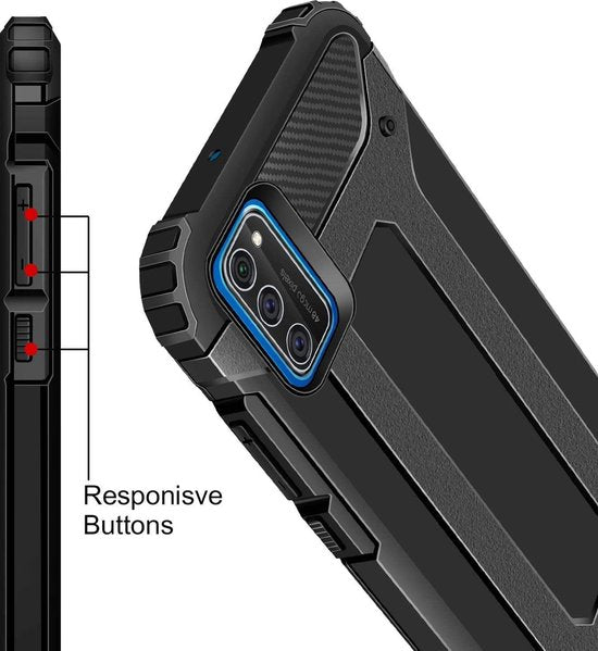 Samsung Galaxy A41 Hoesjes – Heavy Duty Backcover – Schokbestendig – Incl. Gehard Glas Screenprotector – Zwart-Ilumina Benelux