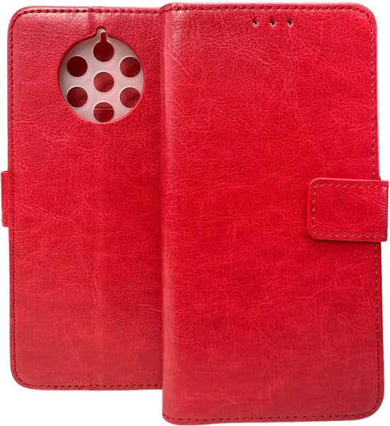 Nokia 9 PureView Hoesjes – Portemonnee Book Case – Pasjeshouder – Magneetsluiting – Rood-Ilumina Benelux