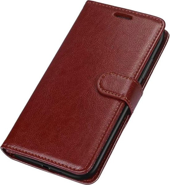 iPhone SE 2020/7/8 Hoesjes – Bookcase Portemonnee – Magneetsluiting – Pasjeshouder – 3x Screenprotector – Bruin-Ilumina Benelux